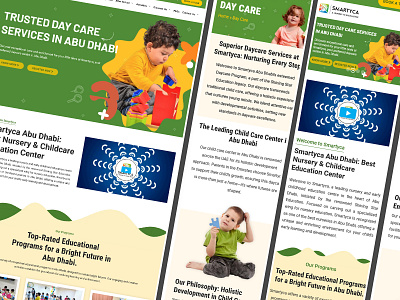 Nursery & Childcare Education Center Website daycare daycare website education education website elearning landing page online education online learning school trending ui web site website website design