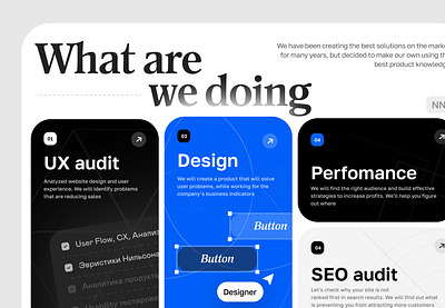 Landing page for design studio design landing ui web