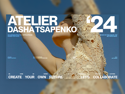 Atelier Dasha Tsapenko Website | Sustainable Fashion atelier clothing design fashion graphic design landing page page shop store sustainable ui web web design webdesign