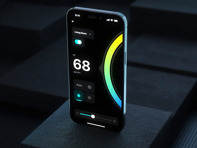 Mobile App UI Animation for Smart Thermostat Control animation app control control home home automation home station mobile monitoring remote control smart smart device smart home smart home app smart house smarthome smarthome app temperature thermometer thermostat ui