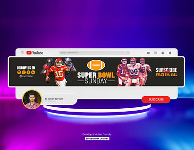 1024x576 youtube banner design by Super bowl Sunday 1024x576 youtube banner banner youtube channel art channel art design free youtube banner youtube youtube banner youtube banner trmplates youtube channel youtube cover