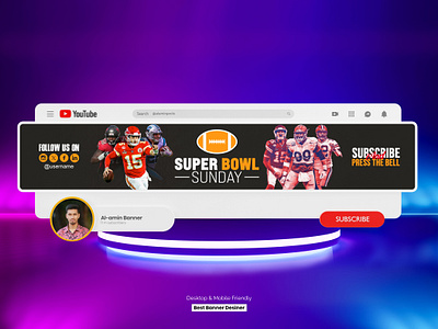 1024x576 youtube banner design by Super bowl Sunday 1024x576 youtube banner banner youtube channel art channel art design free youtube banner youtube youtube banner youtube banner trmplates youtube channel youtube cover