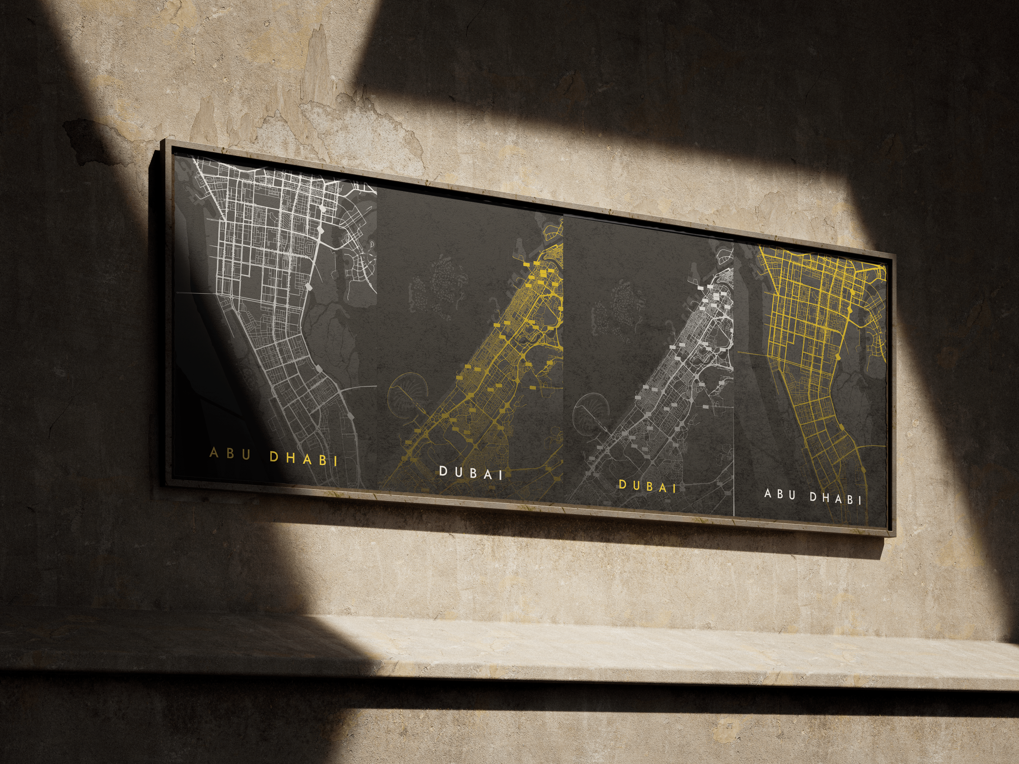 UAE Cities Poster graphic design