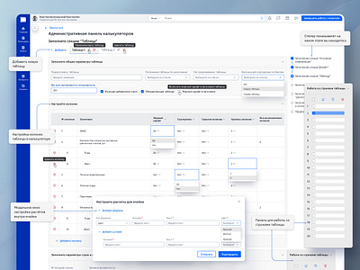 UX/UI design of the calculator admin panel admin panel banking application banking crm banking interface banking product banking service dashboard design guideline design system fintech grid design icon design interactive prototype product design prototyping ui user flow user interview ux web design