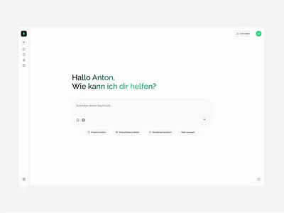 AI Chat ai chat clean dashboard green minimalism modern ui ux web design