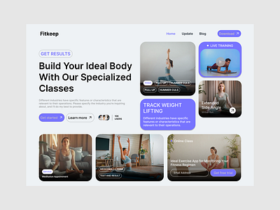 Exercise Web Application exercise meditation ui design ux visual design web app yoga