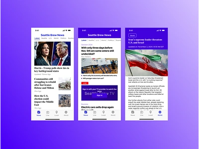 Daily UI News Feed app dailyui design ios mobile newsfeed ui userinterface ux