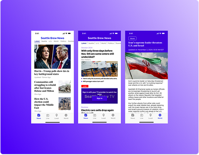 Daily UI News Feed app dailyui design ios mobile newsfeed ui userinterface ux