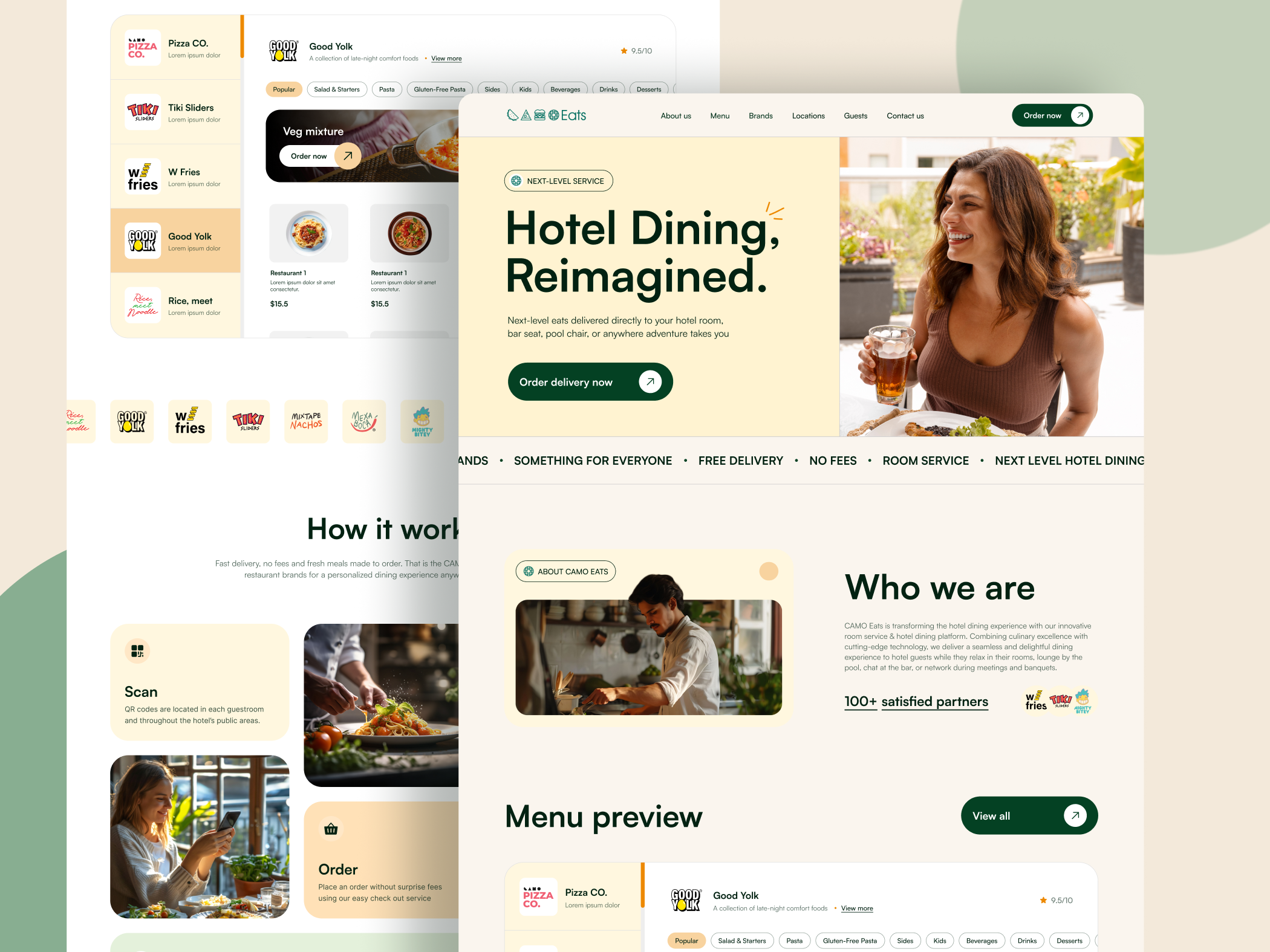 CamoEats Website UX UI DESIGNER branding design figma graphic design last trends redesign style trends ui uxui design web design webflow website websites