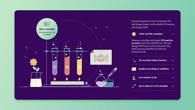 UX/UI Design for Measure UX landing page colorful illustrations geometric illustration interactive interface design ui ui design ux design vector illustration