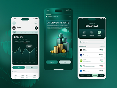 📱 AI-Powered Investment Mobile App interaction design wealth management app