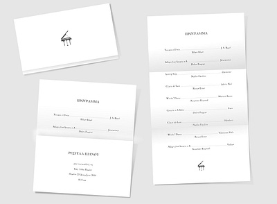 Piano Recital, programme, 2015 graphic design