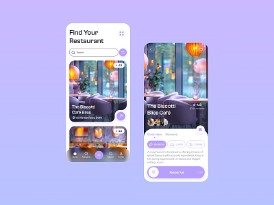 Restaurant Booking App app app design cafe booking design dribbble dribbble shot figma figma designer restaurant restaurant booking typography ui uidesignpattern ux uxinspiration