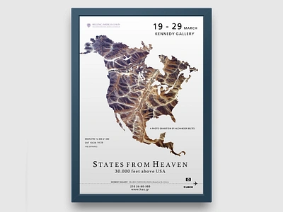 "States from Heaven, photo exhibition, poster, 2008 graphic design poster