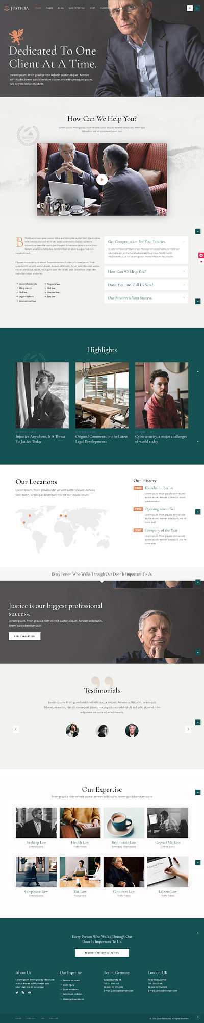 Lawyer, Law firms, Attorney, Notary And Politicians Websites