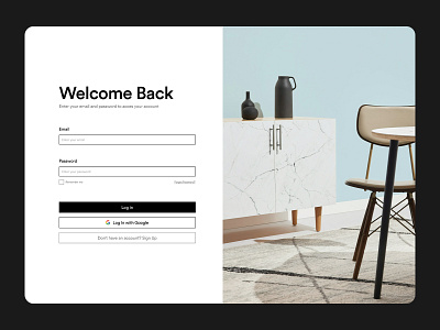 Minimalistic Login Page aesthetic graphic design grid landing landing page login minimalistic signup simple ui