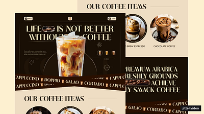 Case Style Redesigning Coffee Shop Landing Page cafe coffee coffee bean coffee cup coffee shop cup design drink food and beverage food and drink food delivery food order home page landing page ui ux web web design website website design