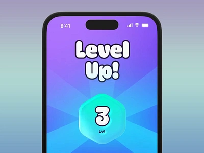 Perk Hero - Level Up Animation ae animation app award branding game gaming interface invite friend level level up mobile motion product progress reward ui up ux vector