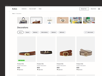 Collection page category page desktop ecommerce product card ux web