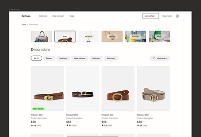 Collection page category page desktop ecommerce product card ux web