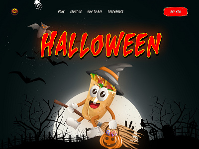 Meme Coin - Landing Page coin crypto design halloween landing page meme meme coin meme coin landing page meme design meme website memecoin pepe token trend ui website