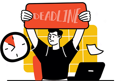 Deadline 2D Animation 2d animation business challenge clock icon deadline envato elements flat illustration man motion productivity project management stress stress at work time crunch time management urgent task work workplace