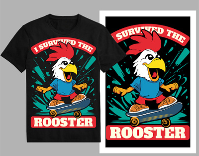 I survived the rooster t-shirt design bird t shirt cartoon chicken cartoon logo chicken chicken drawing chicken farm chicken illustration chicken logo chicken t shirt crazy rooster funny chicken hen t shirt i love chicken rooster shirt t shirt design tee trendy t shirt tshirt typography design