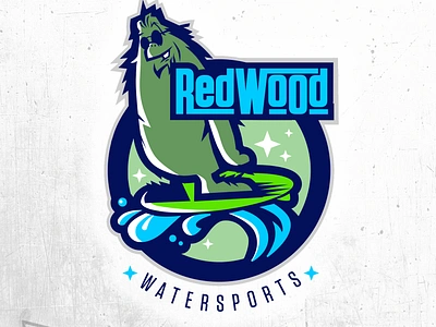 Logo concepts bigfoot chipdavid dogwings drawing graphic design logo sasquatch surf vector watersports