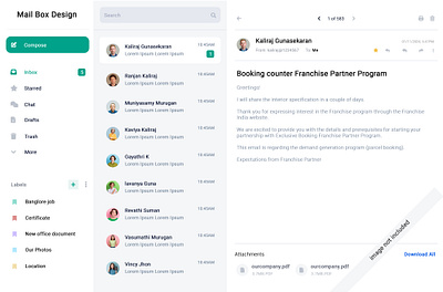 E mail application design animation branding dashboard e mail application design email app email design graphic design kaliraj mail app motion graphics ui vicky pond