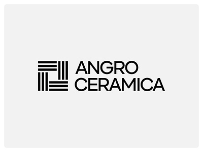 Angro Ceramica brand branding ceramic design identity logo mark minimal tiles