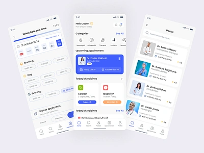 Dental Mobile App Design booking clinic dental dental clinic dentist ehr healthcare hospital inbox management medial records message mobile app patient product design saas design treatment ui ux