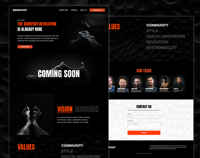 Ux/Ui Web Design - Barefoot Shoes design graphic design ui ux ux ui web website
