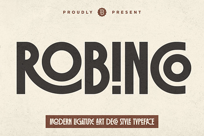 Robinco - Modern Ligature Font alternate art branding creative deco decorative design display elegant font illustration ligature logo luxury modern retro type typeface typography vintage