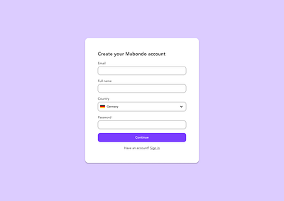 Signup Form dailyui