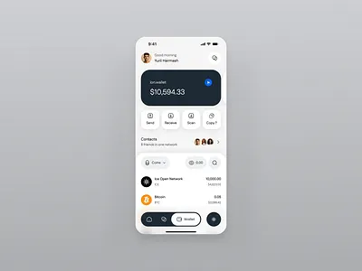 send cryptocurrency branding design experience illustration light logo simple sketch ui ux