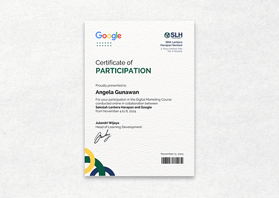 SLH Certificate Design branding canva certificates certificates design design graphic design simple design