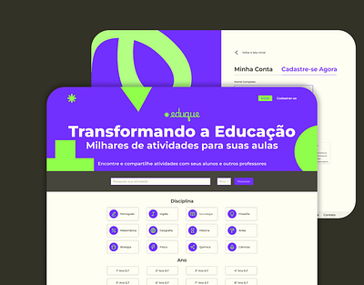 Eduque | UX&UI Project design figma graphic design ui user experience user interface ux webdesign