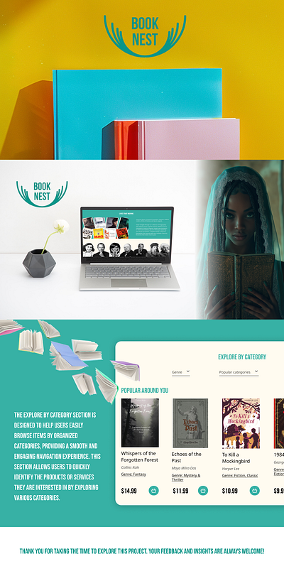 Book Nest Website branding design figma illustration ui ui design user interface