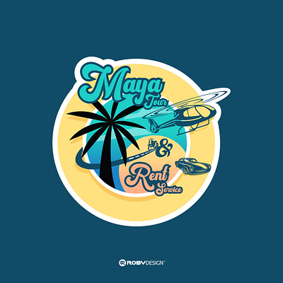 MAYA TOUR & RENT SERVICE branding graphic design logo