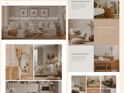 ECHO - Minimalist Furniture Store design furniture minimalist simple ui web design website design