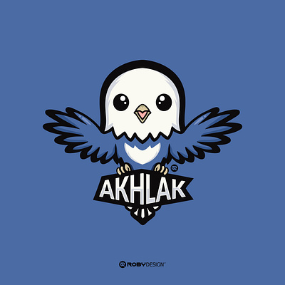 MASCOT AKHLAK - CUTE BABY BIRD animation branding design graphic design illustration logo procrate vector