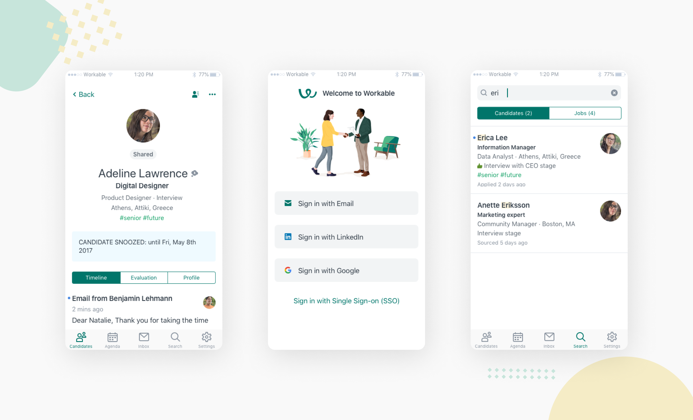 Workable mobile app rebranding hr software mobile app rebranding