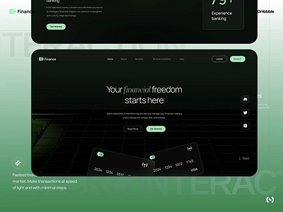 AI Driven Finance Landing Page ai artificial intelligence branding dark theme discover graphic design inspiration interface design landing page motion motion graphics new noteworthy popular product design ui ux web design webpage website