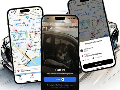 Patrol Security Application Concept app design concept app figma hug design ios application ios design ios mobile map app minimalist app mobile design patrol app product design security app uber app design ui desugn ux