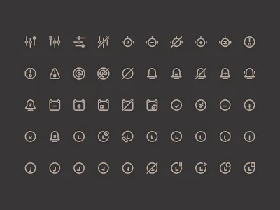 System Outline Icons digital icons
