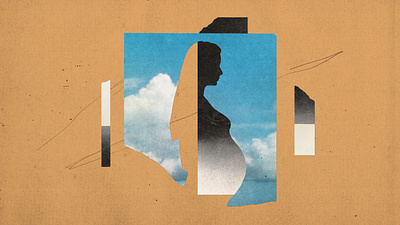 Vogue: Mental Health clouds collage cutout editorial illustration mental health paper pregnancy startup tech