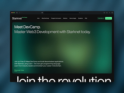 Starknet DevCamp blockchain crypto digital ui web