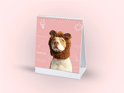 Desk Calendar branding calendar design desk dog doodle edit front modern