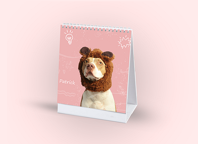 Desk Calendar branding calendar design desk dog doodle edit front modern