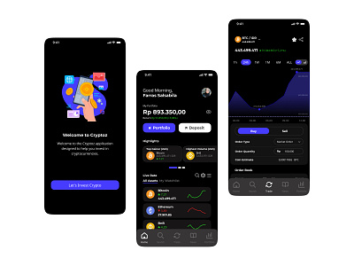 Cryptoz - Exchange App bitcoin clean crypto cryptoz design design mobile excange app exchange interface mobile design ui ui design user experience user interface ux